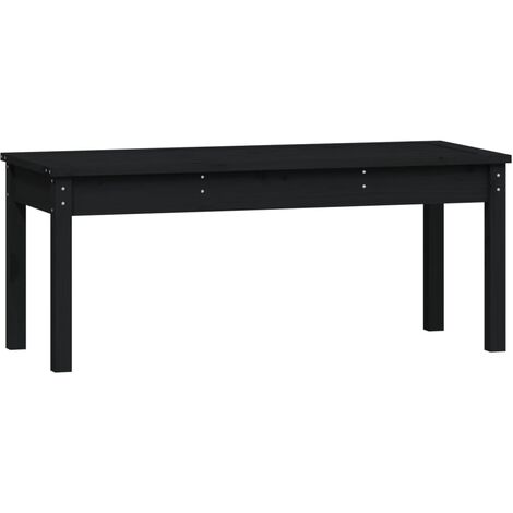 Banco de jardín madera maciza pino negro 109x44x45 cm vidaXL