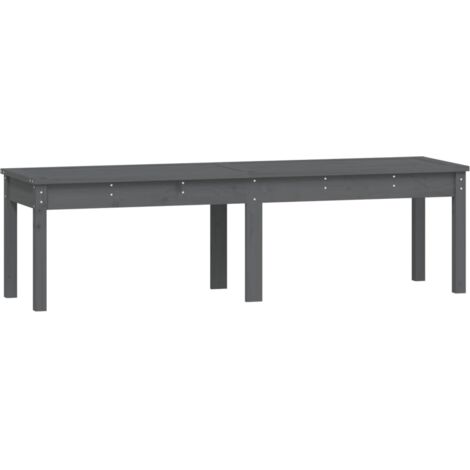 Banco jardín de 2 plazas madera maciza pino gris 159,5x44x45 cm vidaXL