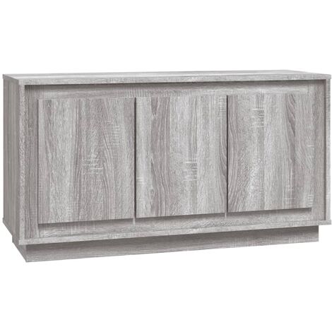 Aparador madera contrachapada gris Sonoma 102x35x55 cm vidaXL