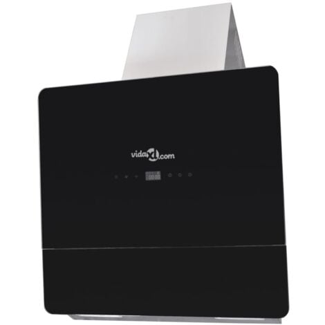 Campana extractora vidrio templado negro con pantalla 600 mm vidaXL