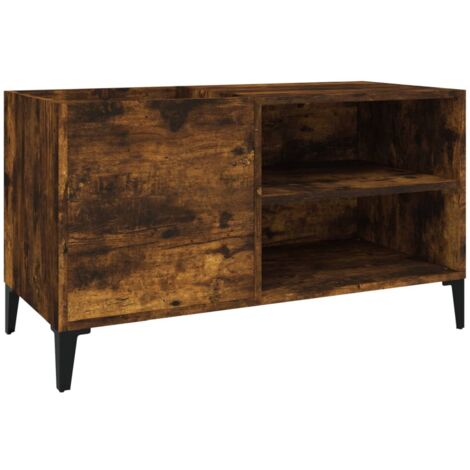 Mueble discos madera contrachapada roble ahumado 84,5x38x48 cm vidaXL