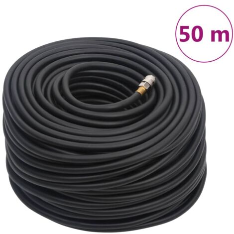Manguera de aire híbrida caucho y PVC negro 15 mm 50 m vidaXL