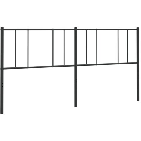 Cabecero de metal negro 200 cm vidaXL (1/5)