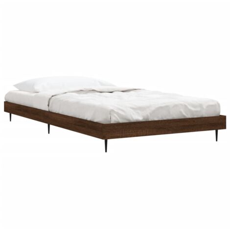 Estructura de cama sin colchón madera marrón roble 90x200 cm vidaXL (1/5)