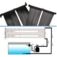 vidaXL Panel solar para calentador de piscina 2 unidades