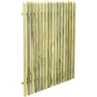 vidaXL Puerta de valla postes madera de pino impregnada 100x125 cm - Marrón