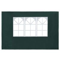 vidaXL Paredes laterales de carpa de fiesta con ventana PE verde 2 uds - Verde