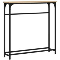 Mesa consola roble Sonoma 75x19,5x75 cm madera de ingeniería vidaXL