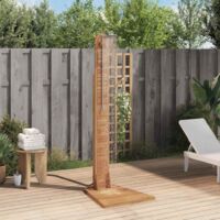 Ducha de jardín madera maciza de teca 70x75x204 cm vidaXL