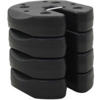 Placas de peso para cenador 4 uds hormigón negro 220x50 mm vidaXL