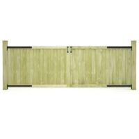 Puertas de valla madera 2 uds de pino impregnada 300x100 cm vidaXL