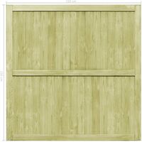 vidaXL Puertas de valla madera de pino impregnada 2 uds 300x150cm - Verde