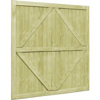 vidaXL Puertas de valla madera de pino impregnada 2 uds 300x150cm - Verde