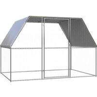 Gallinero de acero galvanizado plateado y gris 3x2x2 m vidaXL