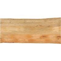 Tablero de mesa borde natural madera maciza mango 140x60x3,8 cm vidaXL