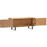 vidaXL Mueble para la TV madera maciza de mango 90x30x40 cm - Marrón