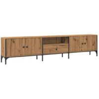 Mueble TV cajón madera ingeniería roble artesanal 200x25x44 cm vidaXL