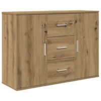 Aparador de madera de ingeniería roble artisan 90x29,5x65 cm vidaXL