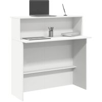 Mostrador de recepción blanco 100x50x103,5 cm madera de ingeniería vidaXL