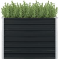 Jardinera elevada acero galvanizado gris antracita 100x100x77cm vidaXL