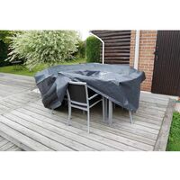 Nature Funda de muebles de jardín para mesa rectangular 225x143x90 cm - Negro