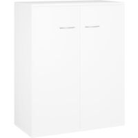 Aparador de madera contrachapada blanco 60x30x75 cm vidaXL