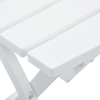 vidaXL Mesa de jardín plegable blanco 45,5x38,5x50 cm - Blanco