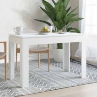 Mesa de comedor de madera contrachapada blanco 120x60x76 cm vidaXL
