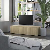 vidaXL Mueble para TV de Aglomerado 120x34x30 cm Color Roble Sonoma - Marrón