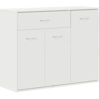 Aparador de madera contrachapada blanco 88x30x70 cm vidaXL