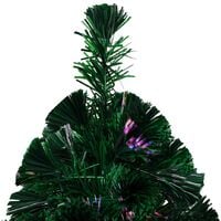 vidaXL Árbol de Navidad artificial y soporte verde fibra óptica 120 cm