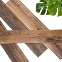 Tablones aspecto madera de roble Barnwood marrón oscuro WallArt - Marrón