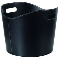 Cesta para troncos de leña negro 39x31cm Perel