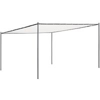 vidaXL Cenador con techo plano 4x4x2,4 m blanco 180 g/m² - Blanco
