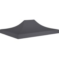 Techo de carpa para celebraciones gris antracita 4x3 m 270 g/m² vidaXL