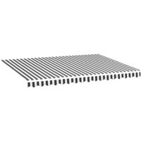 Tela de repuesto para toldo gris antracita y blanco 4x3 m vidaXL