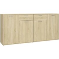 Aparador de madera de ingeniería roble Sonoma 160x36x75 cm vidaXL