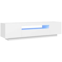 Mueble para TV con luces LED blanco 160x35x40 cm vidaXL