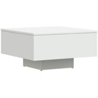 Mesa de centro madera contrachapada blanco 60x60x31,5 cm vidaXL
