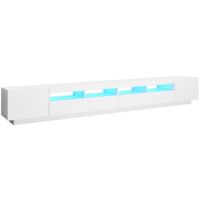 Mueble para TV con luces LED blanco 300x35x40 cm vidaXL