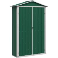 Cobertizo de jardín acero galvanizado verde 116x45x175cm vidaXL