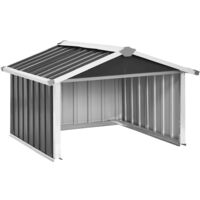 Refugio para corte de corte 92x97x63 cm de acero galvanizado antracita - 316857