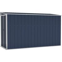 Cobertizo de jardín de pared acero galvanizado 118x288x178 cm vidaXL
