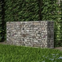 vidaXL Cesta de muro de gaviones acero galvanizado 200x50x100 cm - Plateado