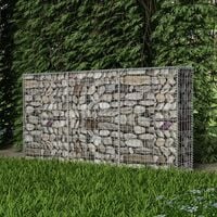 vidaXL Cesta de muro de gaviones acero galvanizado 200x30x100 cm - Plateado