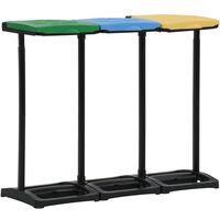 Soportes para bolsas de basura con tapa PP multicolor 240-330 L vidaXL