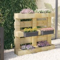Jardineras para europalés 12 uds PP gris 36x13,5x9,5 cm vidaXL