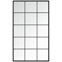 Espejo de pared metal negro 100x60 cm vidaXL