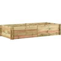 Jardinera para verduras madera pino impregnada 197x100x40cm vidaXL
