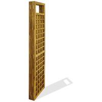 vidaXL Biombo/Enrejado de 4 paneles madera maciza de acacia 160x170cm - Marrón